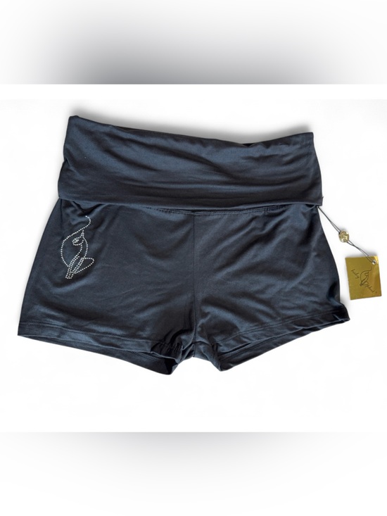 Baby Phat Pants - Baby Phat Fold Over Lounge Shorts Black Rhinestone Y2K Activewear NWT Size L